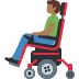 👨🏾‍🦼 man in motorized wheelchair: medium-dark skin tone display on Twitter